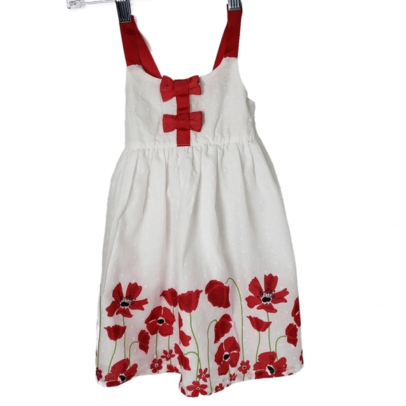 Penelope Mack Toddler red/wht floral dress Chanelle dots Size 2T - Picture 1 of 5